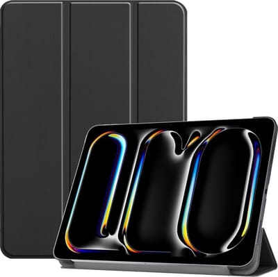 Coverup Tablethoes geschikt voor iPad Pro 13 (2024/2025) Hoesje - Tri-Fold Book Case met Wake/Sleep - Zwart