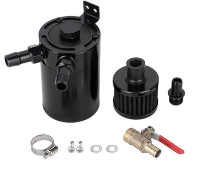 Allecto - Universele Auto Olie Catch Tank Filter Set - Motorprestaties Verbeteren - Zwart - Olietank Reservoir - Verminder Olieverbruik - Geschikt ...