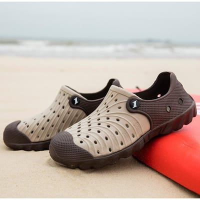 Lichte Herenslippers Zomer Strand Schoenen voor Heren Buiten Waad Platform Sandalen Zacht Strand Antislip Sport Herenslippers 40 bruin