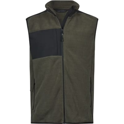 Tee Jays - Mountain Fleece Bodywarmer - Deep Green/Black maat XS