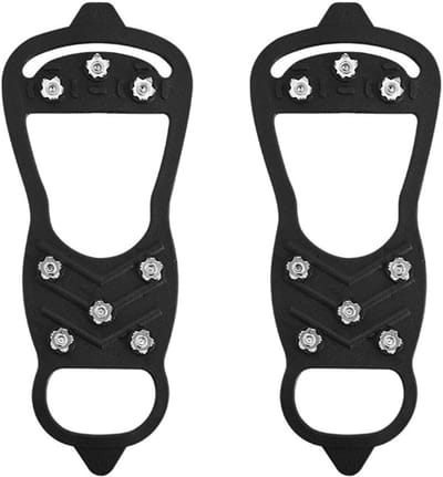 Lichte en Antislip RVS IJs Sticks voor Schoenen - Ideaal voor Winterse Activiteiten zoals Kamperen, Vissen en Jagen - Maat Blauw