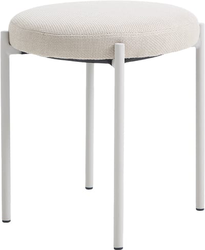 Olivine Pico Metalen Krukje Beige - 48 cm - Stoffen Zitting - Laag - Scandinavisch - Zand
