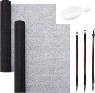 KZQ 6-delige kalligrafieset - Herbruikbaar magisch waterdoek zonder inkt - Oefenmat voor beginners en studenten - Confucius Institute