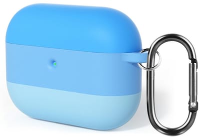 Telestore - hoesje geschikt voor AirPods Pro 3 soft case cover - multi colour blauw - TPU hoesje Beschermhoes - AirPods Pro 3 Cover - AirPods pro 3 hoesje - Geschikt voor Apple AirPods Pro 3 - gel hoesje met sleutelhanger