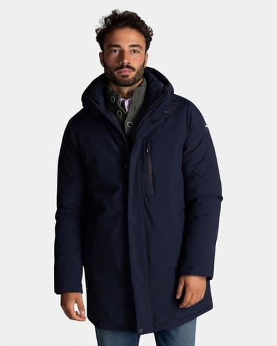NZA - Blauwe stretch jas met capuchon