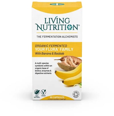 Living Nutrition / Family Gefermenteerde Baobab & Banaan Capsules – Bio 60 stuks