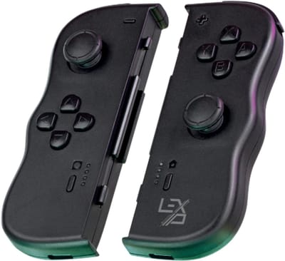 LEXIP Adventure TwinPads Controllers - Alternatief voor Nintendo JoyCons - geschikt voor Nintendo Switch - Bluetooth - zwart