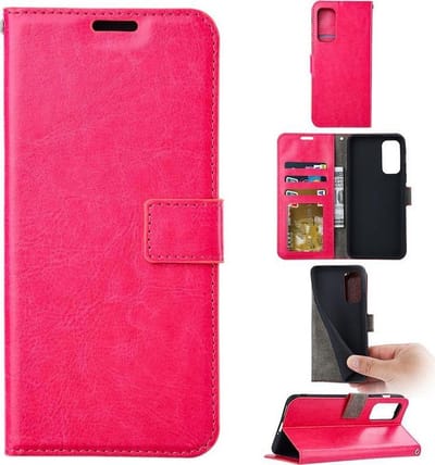 LuxeBass Boekhoesje geschikt voor iPhone 13 Pro Max - Roze - telefoonhoes - gsm hoes - telefoonhoesjes