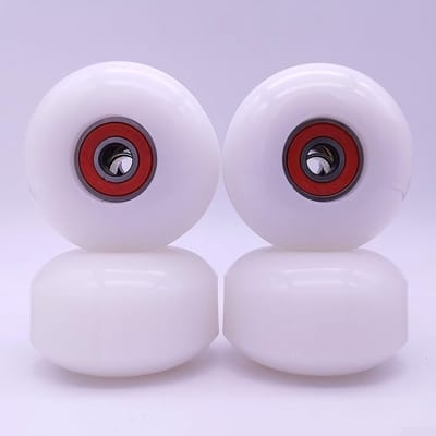 Longboard Wielen - Skateboard Wielen - Straat Cruisen - Zachte PU Materiaal - 52x32mm - Wit
