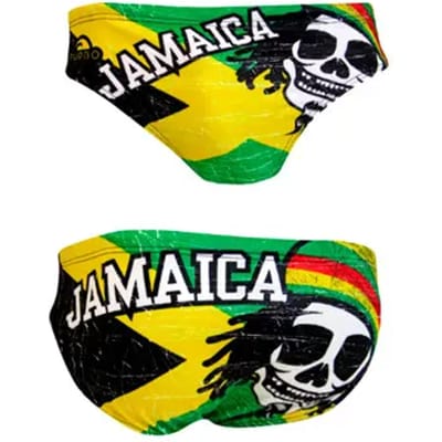 Turbo Jamaica Skull Vintage 2013 Waterpolo Zwemslip Veelkleurig L Man