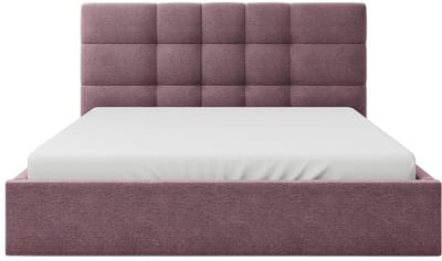 Vente-unique Bed met opbergruimte stof bordeaux 160 x 200 cm