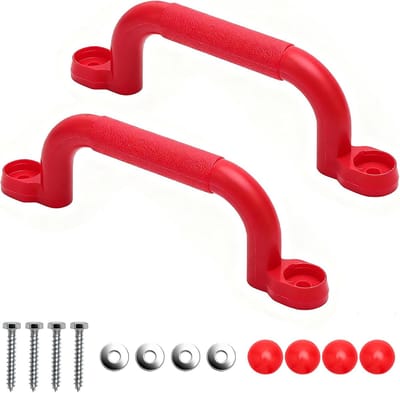 Speeltoren Handgrepen - Klimgrepen - Buiten Spelen - Antislip Ontwerp - 2 Stuks - Rood