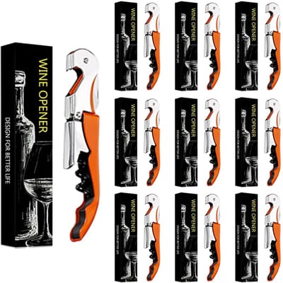Dailygoods- Kurkentrekker 3-in-1 - Wijnflesopener - Hefboomkurkentrekker - Roestvrij Staal - Compact Design - Dubbel Puls-mechanisme - Wijnopener
