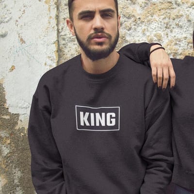 King / Queen Box Trui (King - Maat XS) | Koppel Cadeau | Valentijn Cadeautje voor hem & haar