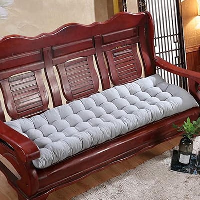 Stoelkussen Bankkussen - Zitkussen Buiten - Comfortabel Zitten - Extra Dik Vulling - 55 x 150 cm - Grijs