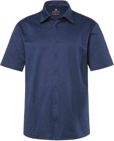 JAY-PI - Heren - Overhemd outdoor korte mouwen techjersey QuickDry Modern Fit - Navy blauw - Maat L
