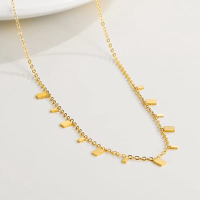 Ketting met gouden details - waterproof - minimalistisch - 14 karaat plating