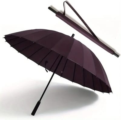 Livano Moderne Golf Paraplu - Stormparaplu - Opvouwbaar - Windproof - Stormproef - UV Bescherming - Umbrella - Draagbaar - Paars