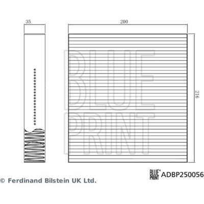 Cabinefilter BLUE PRINT ADBP250056