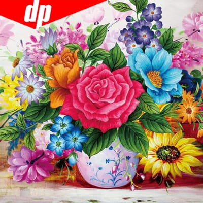Diamant Schilderij Slaapkamer Kamer Warm Bloemen Borduurwerk Diamant Plakken Boren Kruissteek 30x30