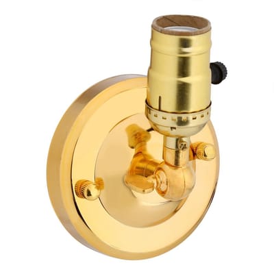 Vintage Lampvoet E27 Wandlamp met Schakelaar voor Thuisgebruik en Decoratie 220V Goud