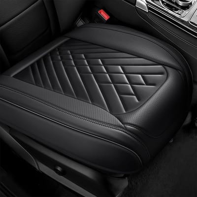Dailygoods - Zitkussen voor de voorstoelen, autostoelhoezen, zitkussen, antislip, lederen autostoelhoezen, universele voorstoelbescherming voor de meeste voertuigen, vrachtwagens, SUV's