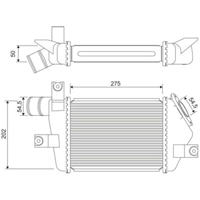 Intercooler, inlaatluchtkoeler VALEO 818693
