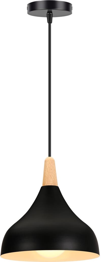 Hanglamp Moderne Slaapkamer Scandinavische Kroonluchter voor Woonkamer Keuken Restaurant Zwart