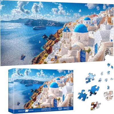 Puzzel 1000 Stukjes - Uitdagende Legpuzzel - Ontspanning Thuis - Speciale Vorm Stukjes - 41x41 cm