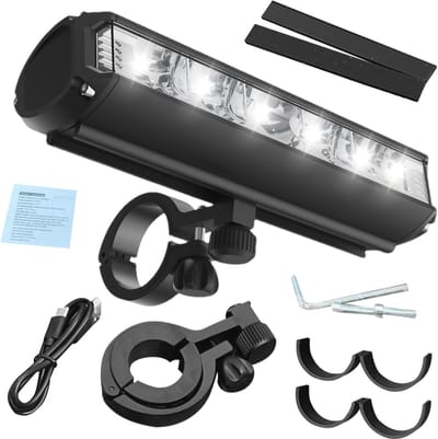 Oplaadbaar Fietslicht 4000 mAh - 1850 Lumen LED Verlichting voor Nachtelijk Rijden