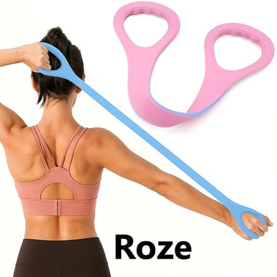 Siliconen Sport Stretch Band I Weerstandsband I Fitness Elastiek I Rekbare Sportband I Voor Yoga, Pilates & Krachttraining I Roze