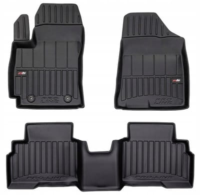 Frogum No.77 - Automatten geschikt voor Hyundai Kona II vanaf 2022 (Niet voor EV) - 3D Kofferbakvorm - TPE Rubber - Zwart