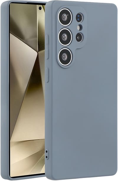 Lunso Geschikt voor Samsung Galaxy S25 Ultra hoesje - Flexibel siliconen Backcover - Lavendelgrijs