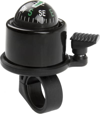 Falkx Fietsbel met kompas - Navigatiehulp - Zwart - Ø >30mm