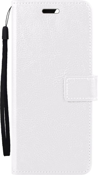 Hoesje Met Pasjeshouder - Geschikt voor Samsung Galaxy S24 - Luxe Bookcase Portemonee - Flip Case - Kunstleer Book Case - Flipcase - Book Cover - Walletcase - Portemonneehoes - Wit