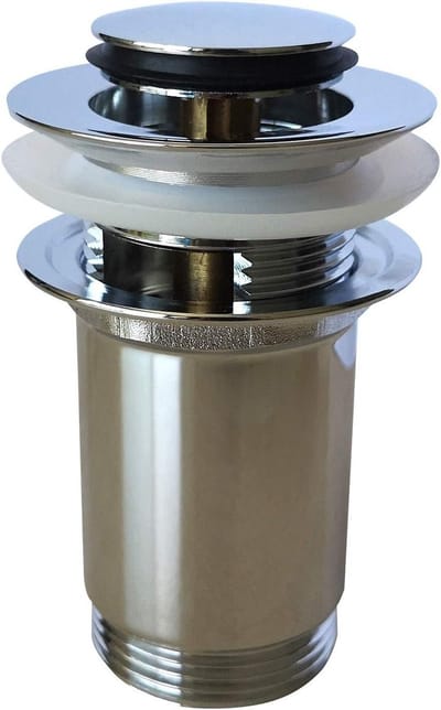 Klik-klak-ventiel - Pop-up mechanisme - Wastafel Afvoer - Roestvrij staal - 1 1/4 inch - Chroom