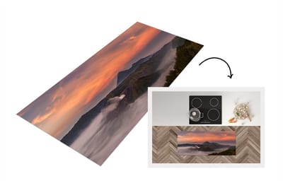 Keukenloper - Loper keuken - Bromo bij zonsondergang - 120x50 cm - Keukenloper vinyl