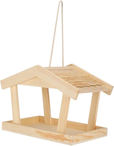 Houten Vogelvoederstation 29 5 Cm Hanghuis Voor Buiten Tuin Terras En Balkon Natuurlijke Voederhouder