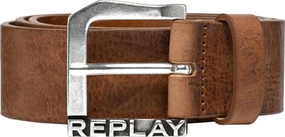 REPLAY Leren Riem Belt W100 Tan Lichtbruin