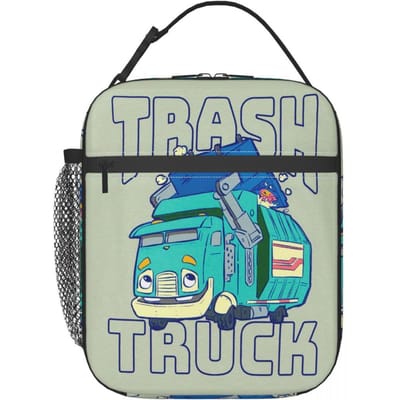 Camion à Ordures Dessin Animé Netflix Sac à Déjeuner Isotherme pour Femmes Enfants Boîtes Alimentaires Anti-Fuite Boîte à Déjeuner Thermique Sac Fourre-tout One Size