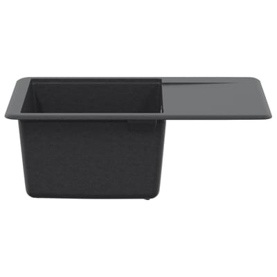 vidaXL - Enkele - keukenspoelbak - Graniet - 56 - x - 46 - x - 19 - cm - Grafiet