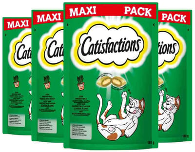 Catisfactions Kattensnoepjes Kattenkruid - 4 x 180 gr - Voordeelverpakking