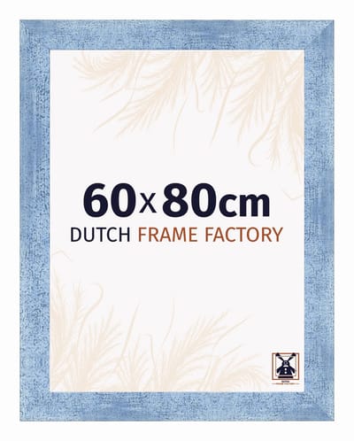 Fotolijst 60x80 cm - MDF - Helder Blauw Geveegd - Praag