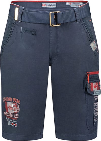 Canadian Peak Heren Korte Broek Met Zakken En Riem Blauw - XXL