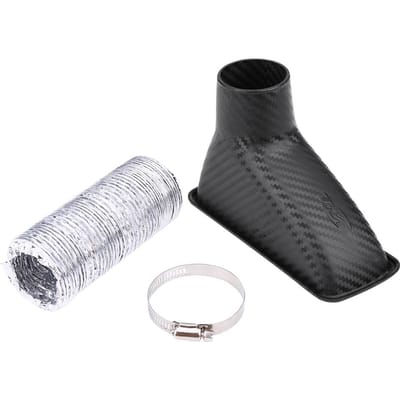 Tuyau d'admission d'air universel en fibre de carbone pour turbocompresseur de voiture black