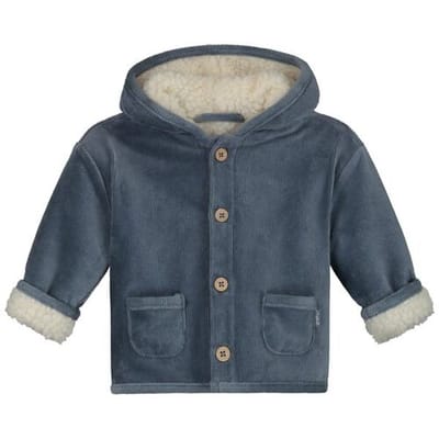 Prénatal newborn jas velours Steel Blue 50 unisex