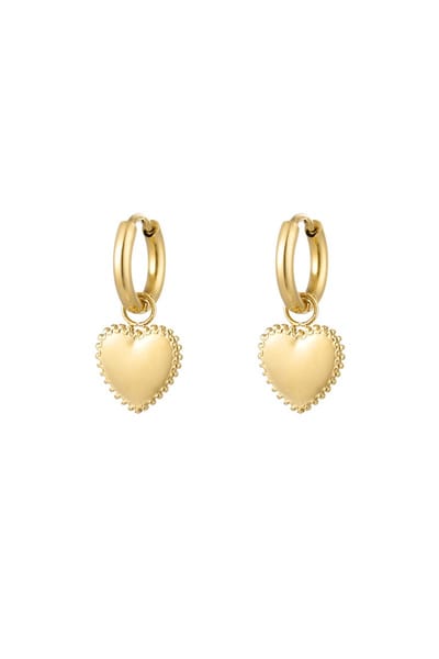 Bijoutheek Oorhangers Hoop Hart Goud