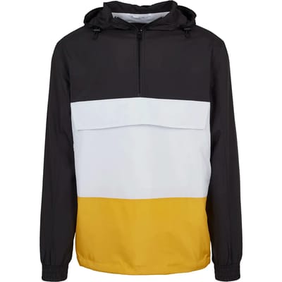 Urban Classics - Color Block Pullover Jas - S - Zwart