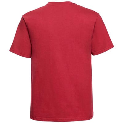 Russell Europa Heren Klassiek Zwaargewicht Ringspun Korte Mouwen T-Shirt (Klassiek rood)
