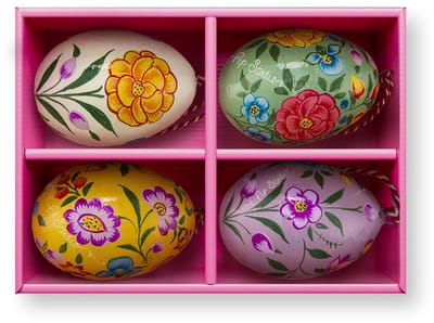 Pip Studio Eieren van Papier Mache - voor Pasen - Paasdecoratie - Veelkleurig - 5x7cm